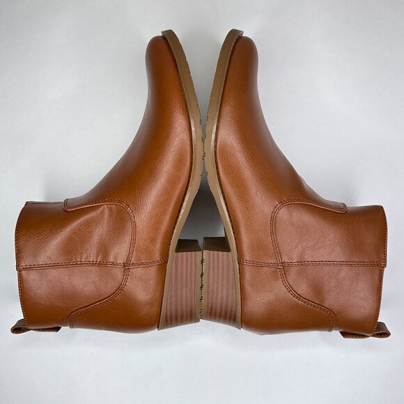 Style & Co Faux Leather Side Zip Ankle Booties Round Toe Block Heel Size 8M - Picture 7 of 14